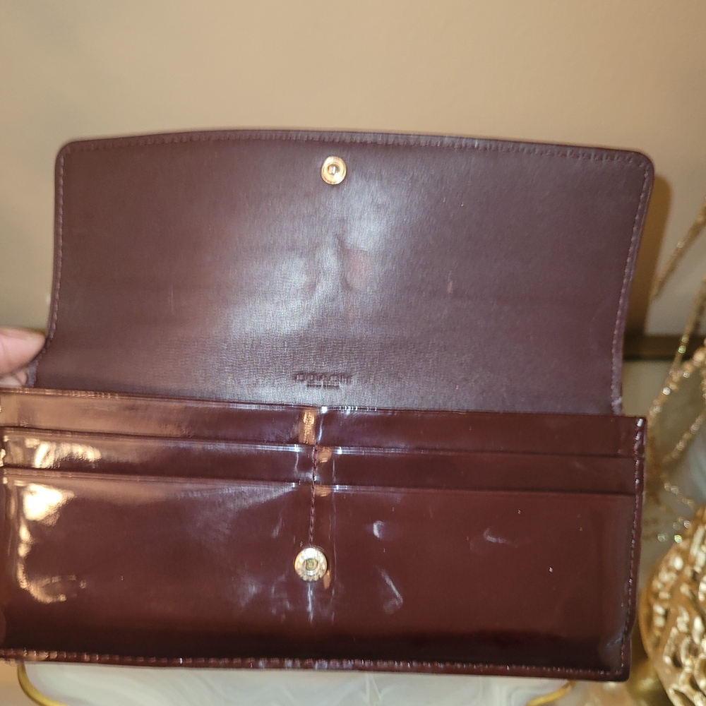 3 Piece Set Coach Signature Oxblood Margot Bag Crossover & 2 Matching Wallets - Picture 13 of 17